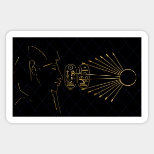 Akhenaten In Gold Mask Sticker